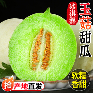 冰淇淋玉菇甜瓜新鲜水果当季整箱包邮小香瓜蜜瓜羊角哈甜果白瓜5