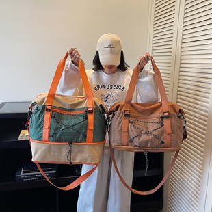 轻便牛津布旅行包出门套拉杆可扩展衣物包健身干湿分离斜跨行李袋