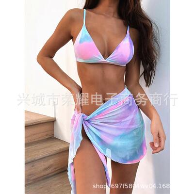 Tie-dye swimsuit bikini womens two-piece explosive