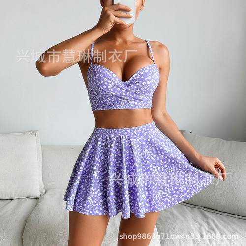 summer womens floral skirt fashion floral print high waist