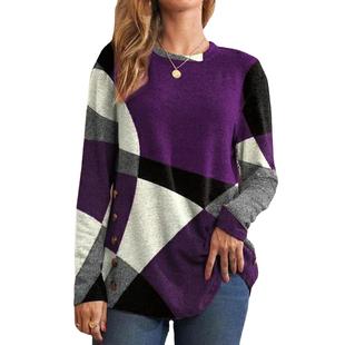 top sleeve cashmere contrast Women long color shirt