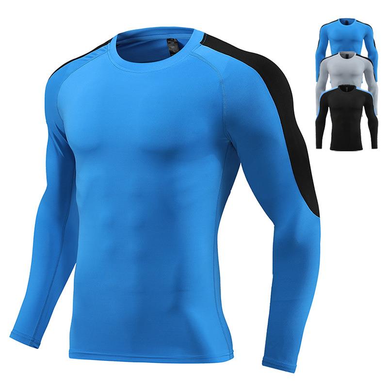 mens long-sleeved training quick-drying tights running