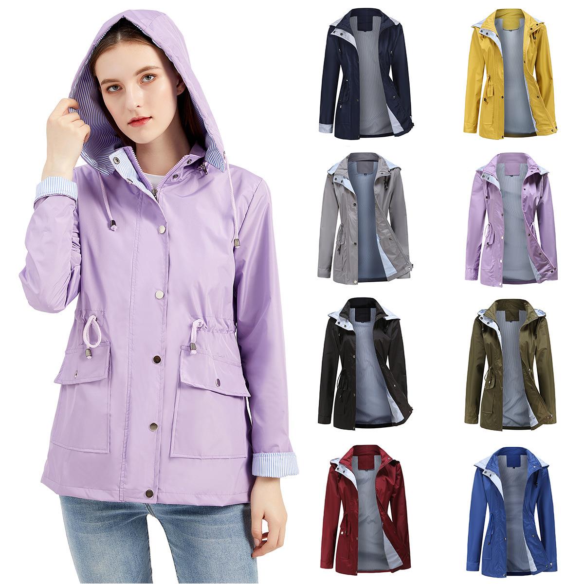 raincoat jacket size large clothing womens windbreaker hood