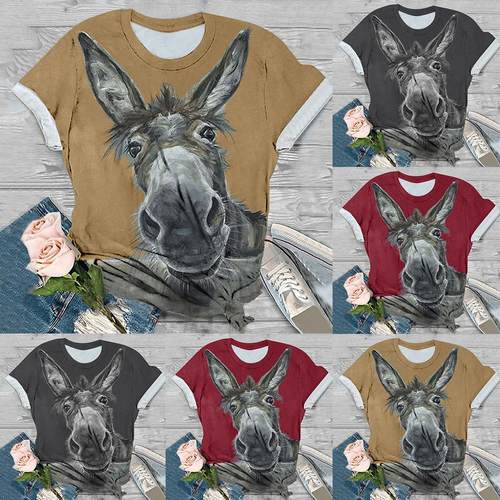 clothing female oversized sleeved casual animal cute