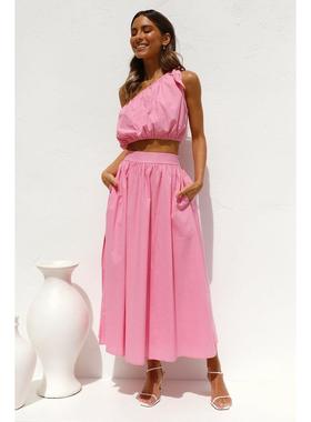 streetwear skirt ruffle skirts long pleated casual waist