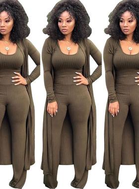 pcs womens outifits spring fashion ribbed plain cami