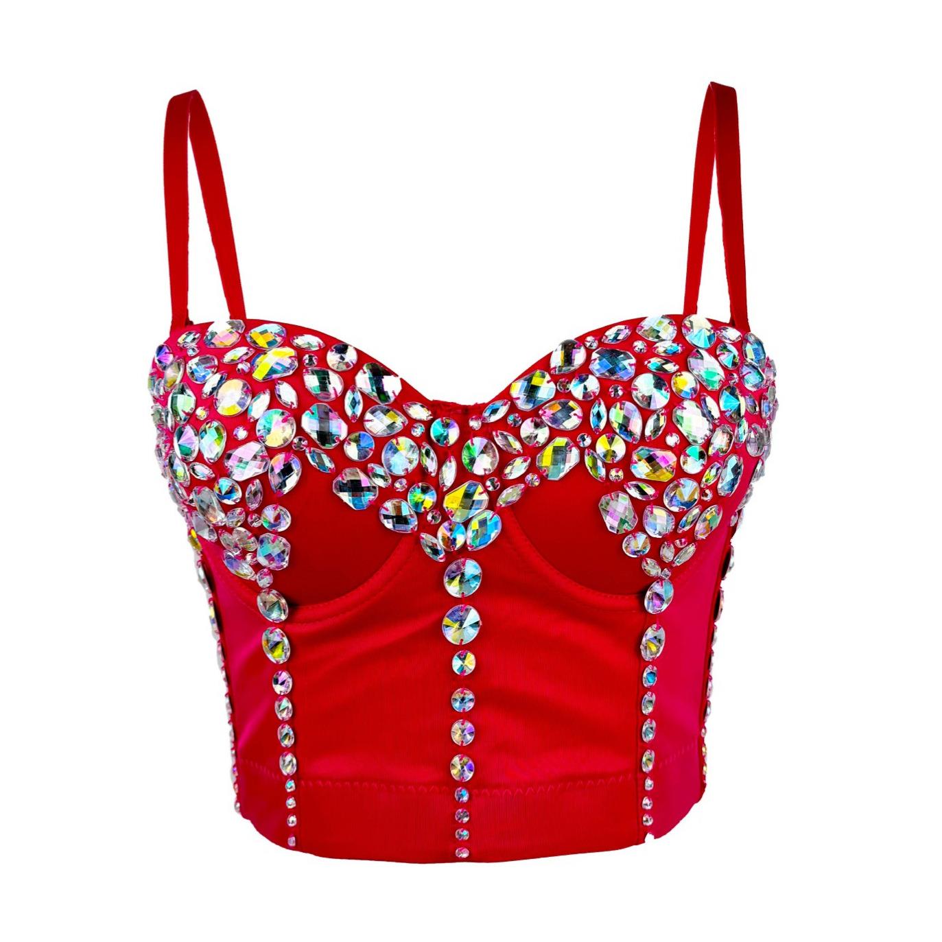 Colored diamond acrylic camisole vest handmade performance