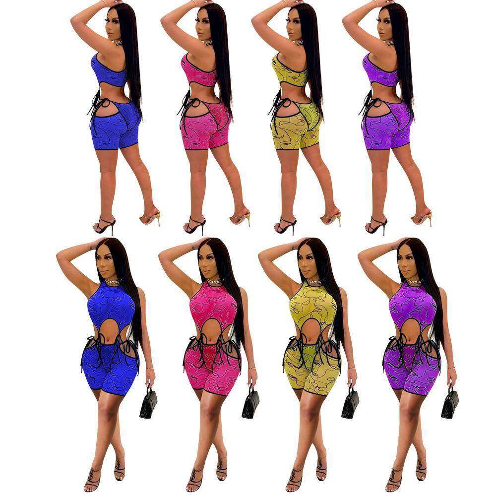 lace-up casual suits women suits sportswear for Summer