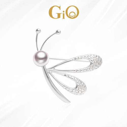 GiOAkoya蝴蝶胸针925银