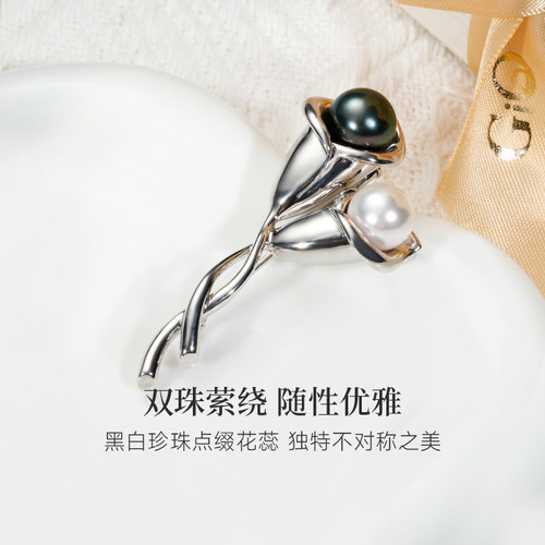 GiO大溪地珍珠Akoya珍珠胸针女