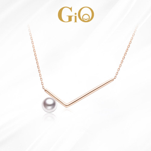 GiO18K金海水珍珠项链送女友