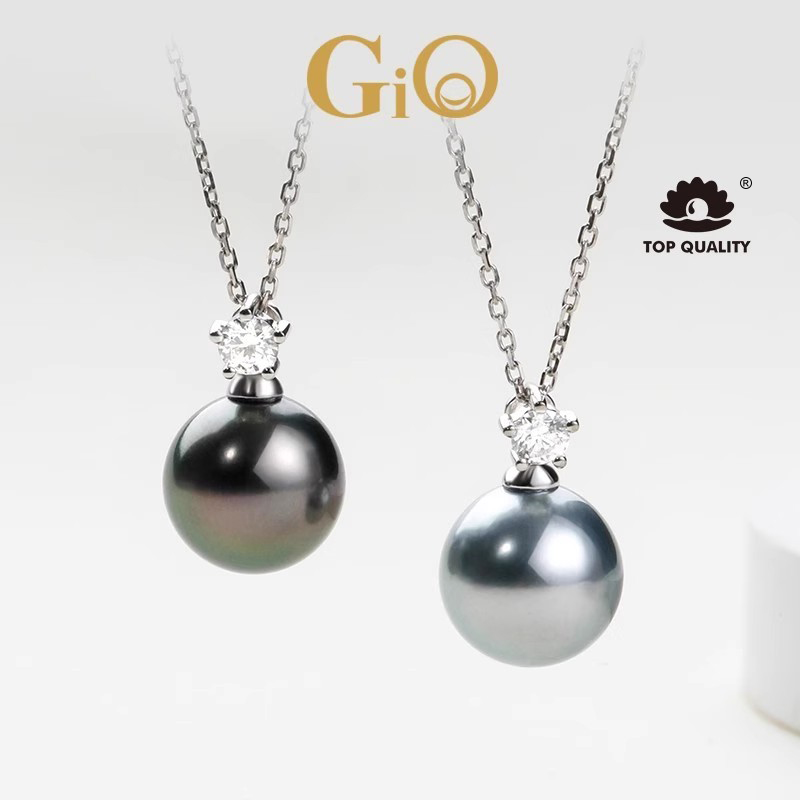 GiO18K金项链孔雀绿吉尔德大证