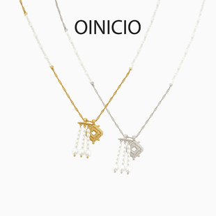 [新品]OINICIO初印南柯系列鱼尾珍珠吊坠拼接项链女小众生日礼物