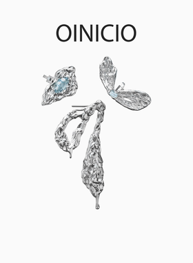 [张婧仪同款]OINICIO初印伏处系列液态蝴蝶耳夹女无耳洞精灵耳饰