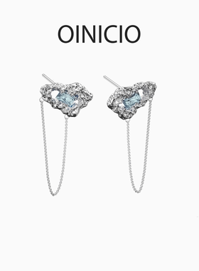 [papi酱同款]OINICIO初印伏处系列云朵镂空耳钉链女小众设计耳饰