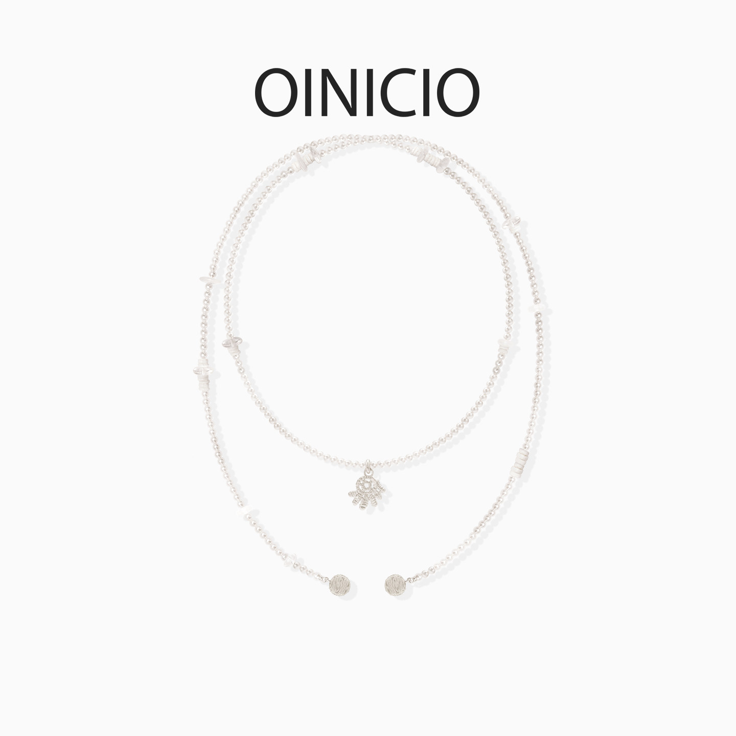 OINICIO初印蕾丝鱼尾吊坠珍珠链