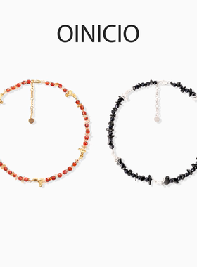 [新年礼物]张杰同款OINICIO初印种子系列花瓣光影红玛瑙串珠项链