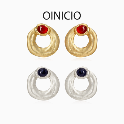 OINICIO金色耳环中秋送女友礼物