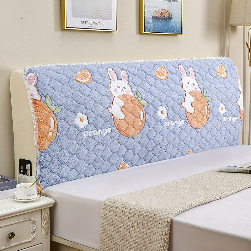 床头罩套异形弧形实木皮床头欧式全包软包靠背加厚防尘保护套洋气