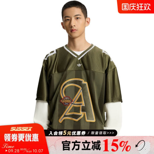 阿迪达斯运动训练休闲T恤