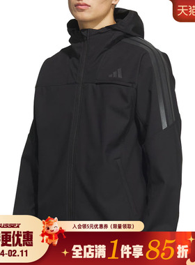 阿迪达斯冬季男子运动休闲连帽夹克外套KA1307