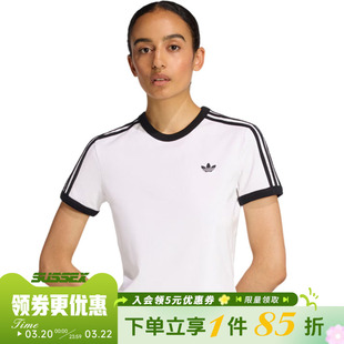 阿迪达斯三叶草春季女子运动休闲圆领短袖T恤KD3683