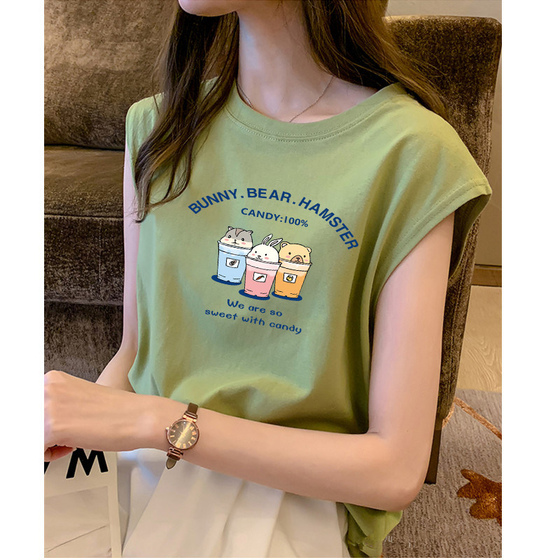 运动无袖吊带背心女夏季2025新款大码胖mm宽松百搭打底ins上衣潮