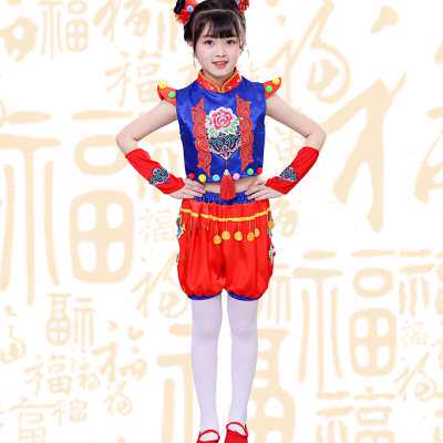 六一儿童喜庆演出服小荷风采中国梦娃灯笼服装女童秧歌民族舞蹈服