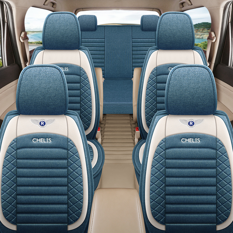 七座五菱宏光S座套全包围S1/S3荣光V欧诺宝骏730坐垫椅套亚麻四季