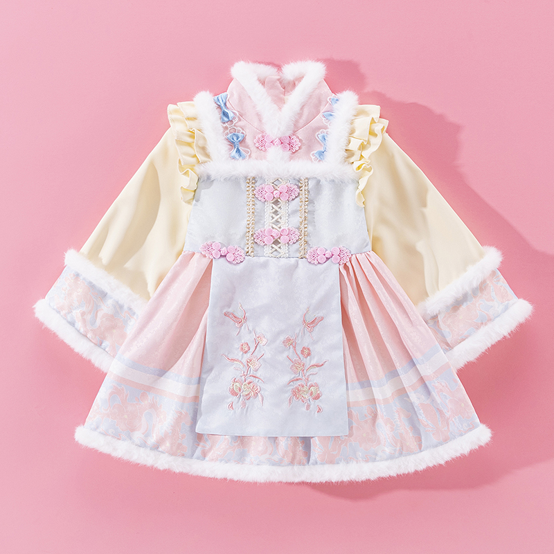 女童冬装连衣裙加绒lolita公主裙