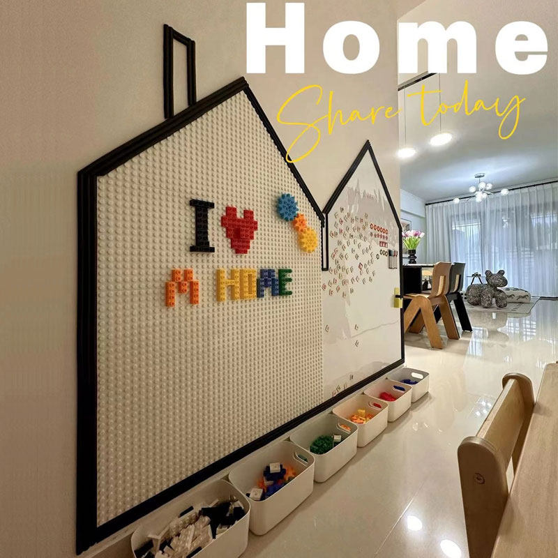 儿童磁性白板墙贴写字板黑板墙积木墙二合一家用教学可擦涂鸦装饰,玩具/童车/益智/积木/模型,普通塑料积木,淘宝优惠券,粉丝福利购,淘宝优惠卷