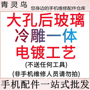 青灵鸟适用 11 12 13 14 15 16 mini PRO PROMAX PLUS 大孔后玻璃冷雕一体