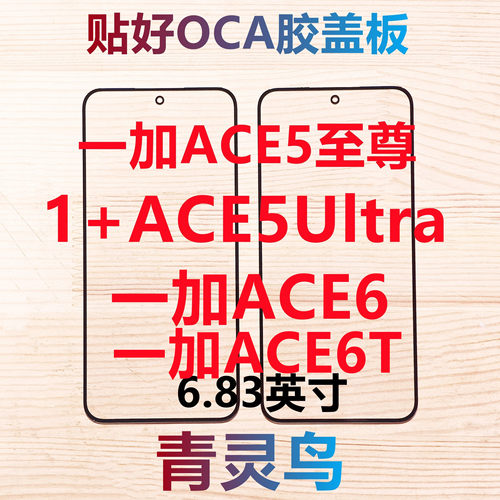 适用1+ 一加Ace5至尊版 ACE5ultra ACE6 ACE6T 带OCA胶盖板外屏