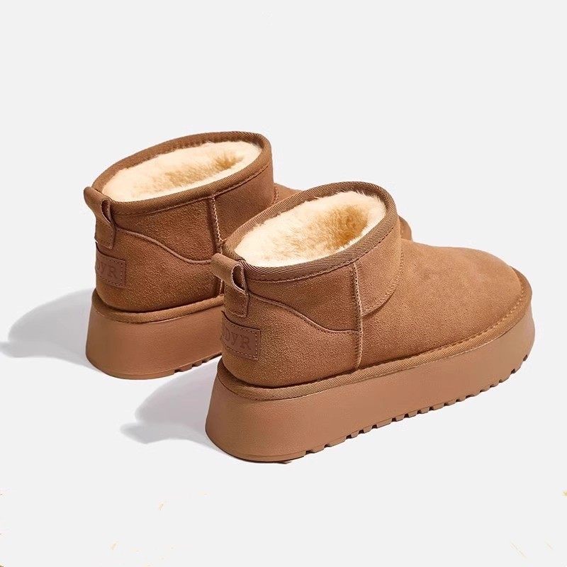 PLOVER品牌真皮厚底雪地靴女冬季2025新款明星同款加绒厚防水松糕,女鞋,时尚雪地靴,淘宝优惠券,粉丝福利购,淘宝优惠卷