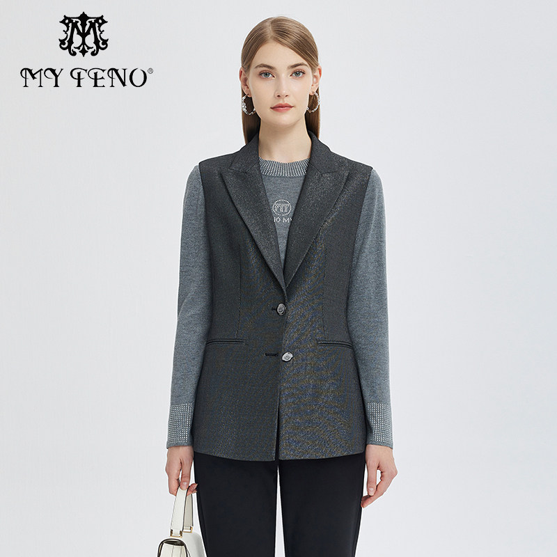 专柜正品马天奴女装秋冬秋冬黑色闪葱西装西服马甲无袖戗驳领外套,女装/女士精品,马夹,淘宝优惠券,粉丝福利购,淘宝优惠卷