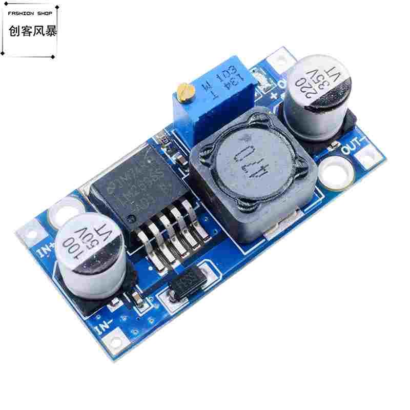 DC直流稳压电源板3A超LM2576 12V24V转5V3.3VLM2596S可调降压模块