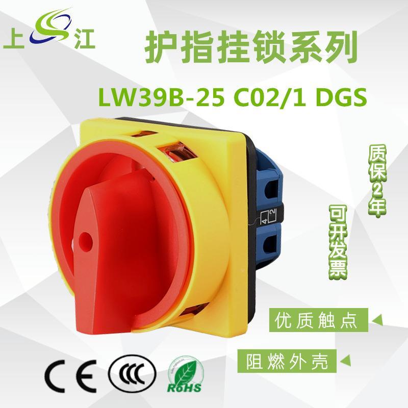 挂锁型万能转换开关LW26-25GS/02-2 LW39B-25 02/1DGS电源切断大
