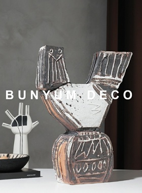 诧寂风样板房创意艺术陶瓷大花器