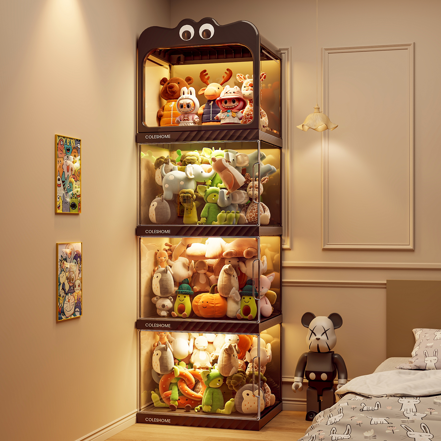 【高颜值】毛绒玩具娃娃收纳筒