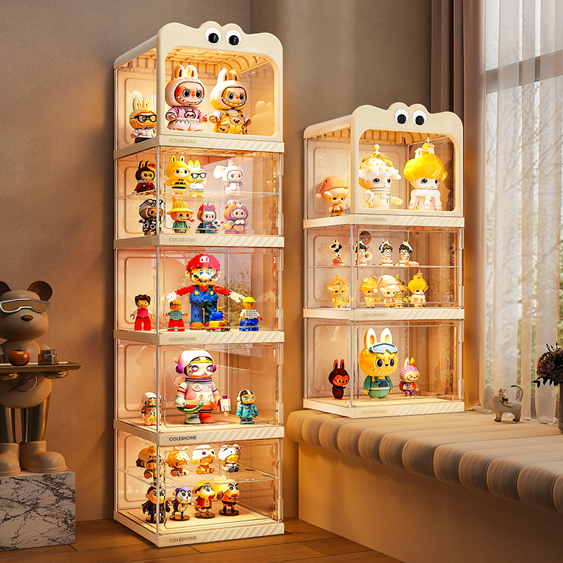 【卡通萌眼手办展示柜】高清透明