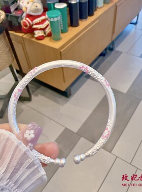 繁花葫芦纯银手镯女个性简约百搭
