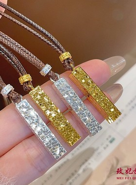 碎冰冰超闪纯银项链女简约百搭