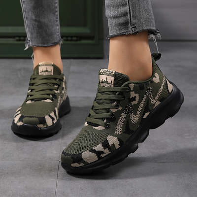 女鞋迷彩休闲鞋军训鞋运动登山鞋