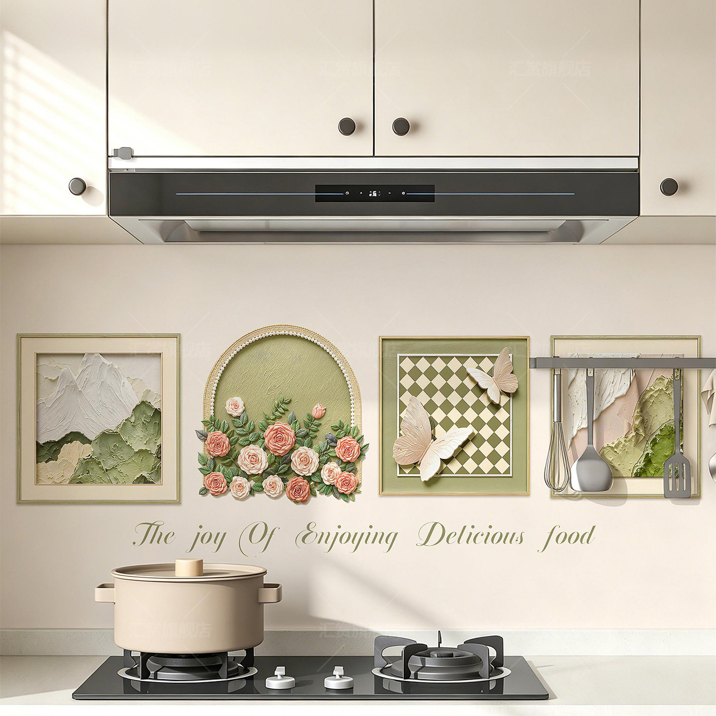 汇赏新中式厨房专用防油贴纸