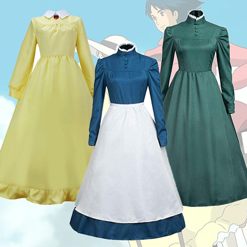 苏菲cos服哈尔城堡连衣裙角色扮演cosplay服装现货跨境