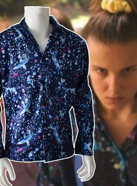 现货怪奇物语Strangestory小11衬衫短袖霍普短袖衬衫