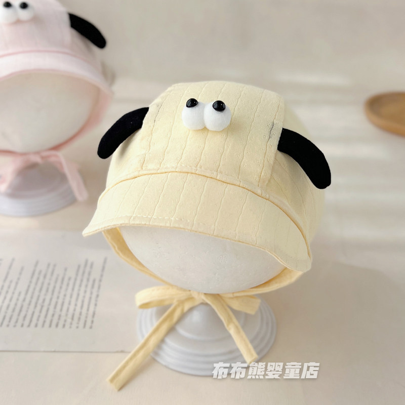 婴儿莫敖子夏季薄款可爱护耳帽男女宝宝夏天遮阳帽小月龄护囟门帽