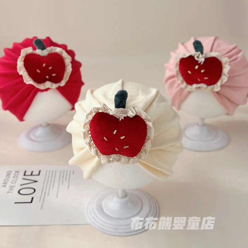 宝宝帽子春秋薄款可爱护囟门帽婴儿秋季无骨印度帽婴幼儿公主胎帽