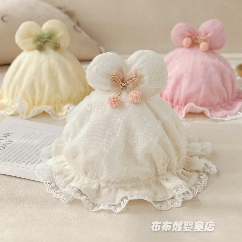 春秋女婴可爱防晒花苞渔夫帽