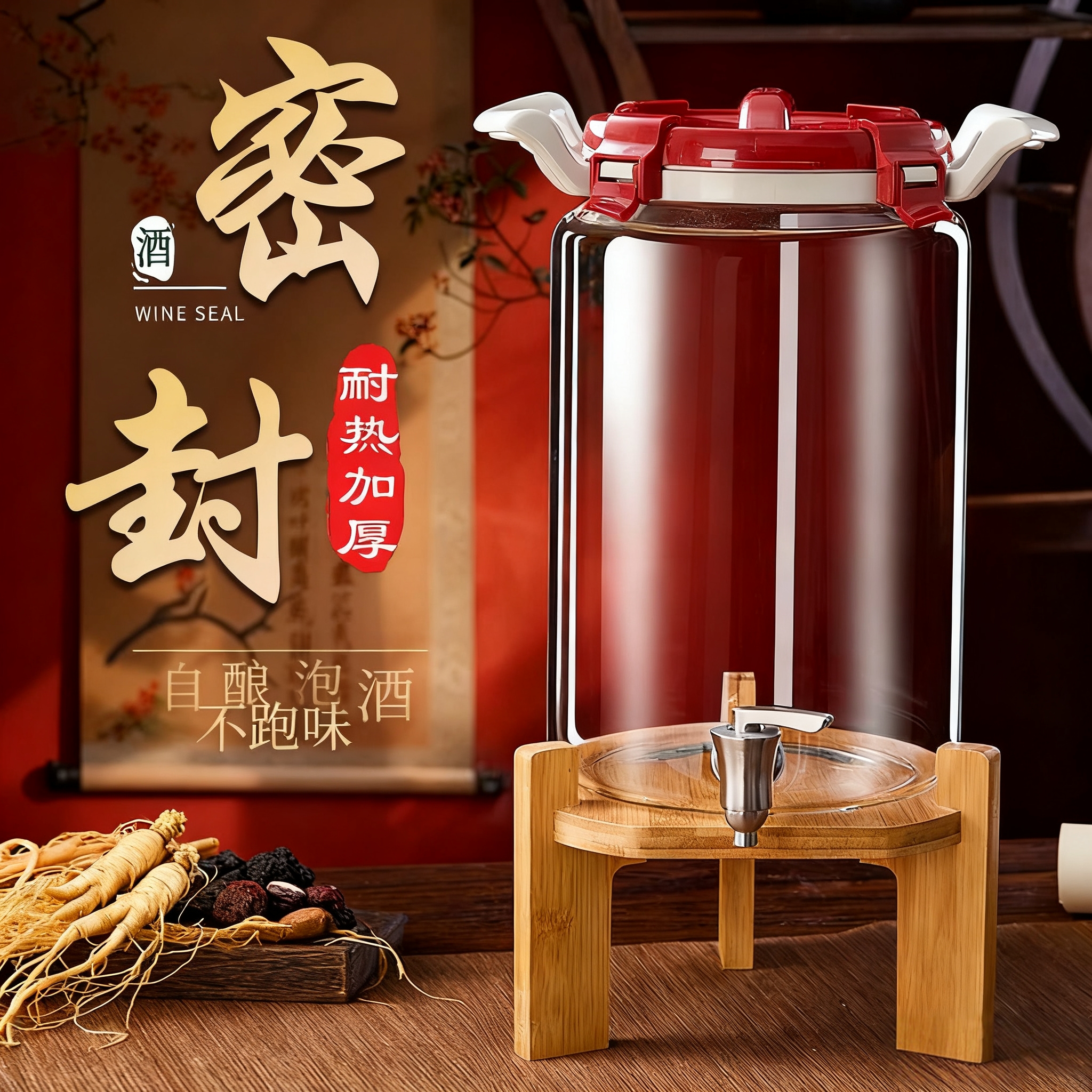 泡酒专用玻璃瓶高档密封罐